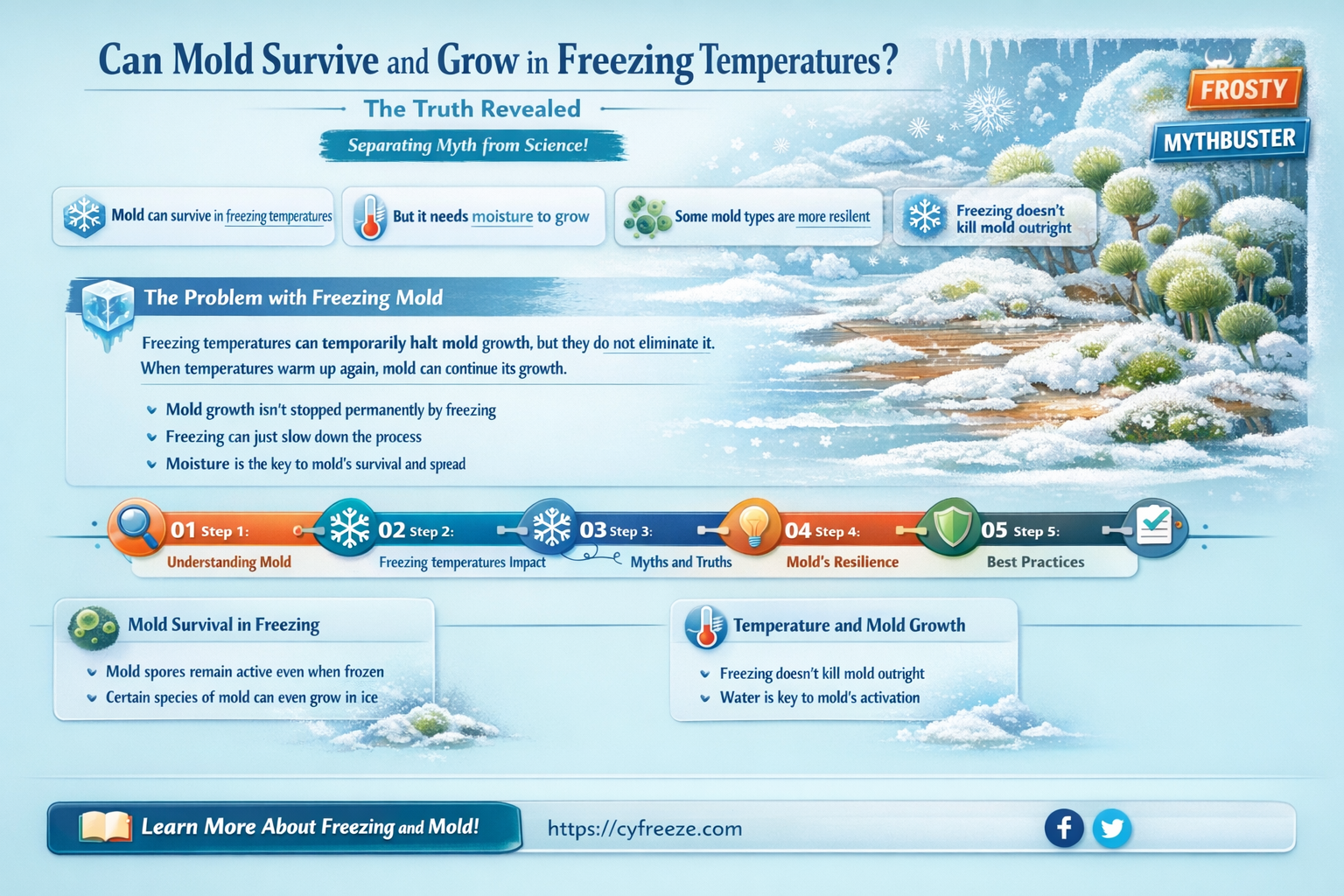 can mold grow in freezing temperatures