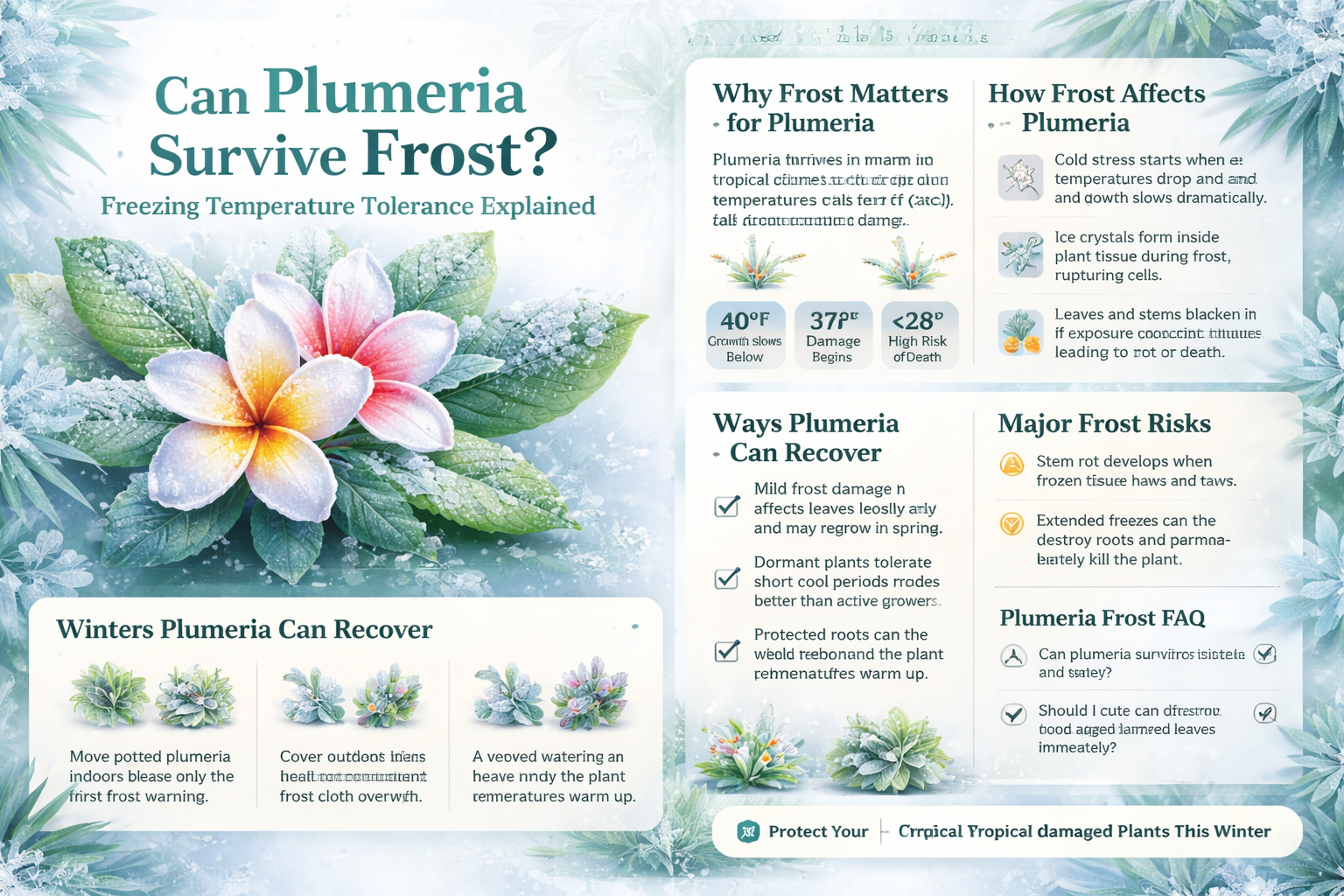 can plumeria take freezing temperatures