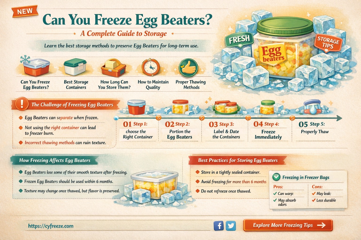 can i freeze egg beaters