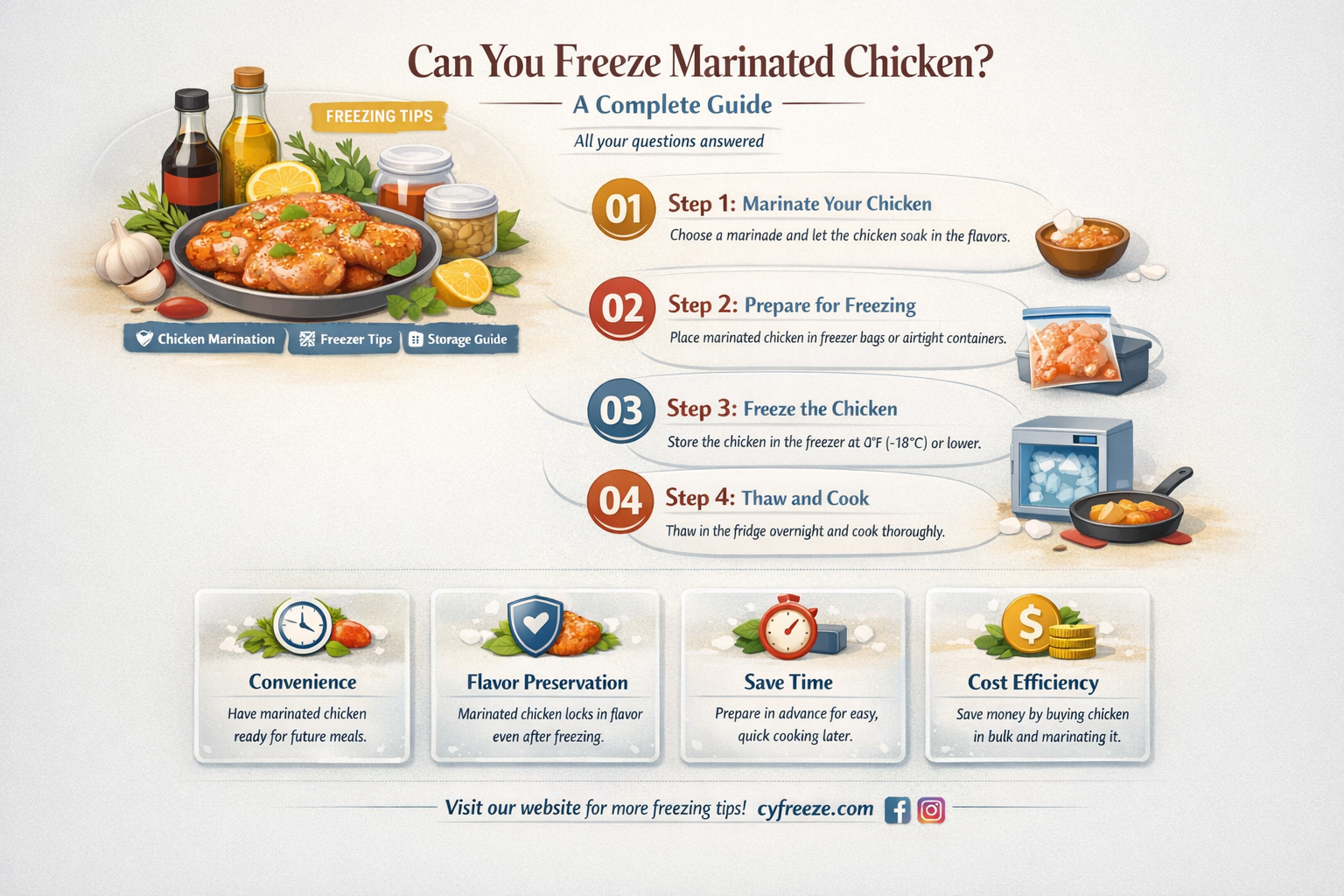 can freeze marinated chicken