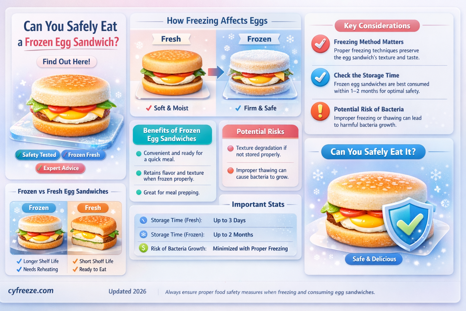can i eat an egg sanwith in the freezer