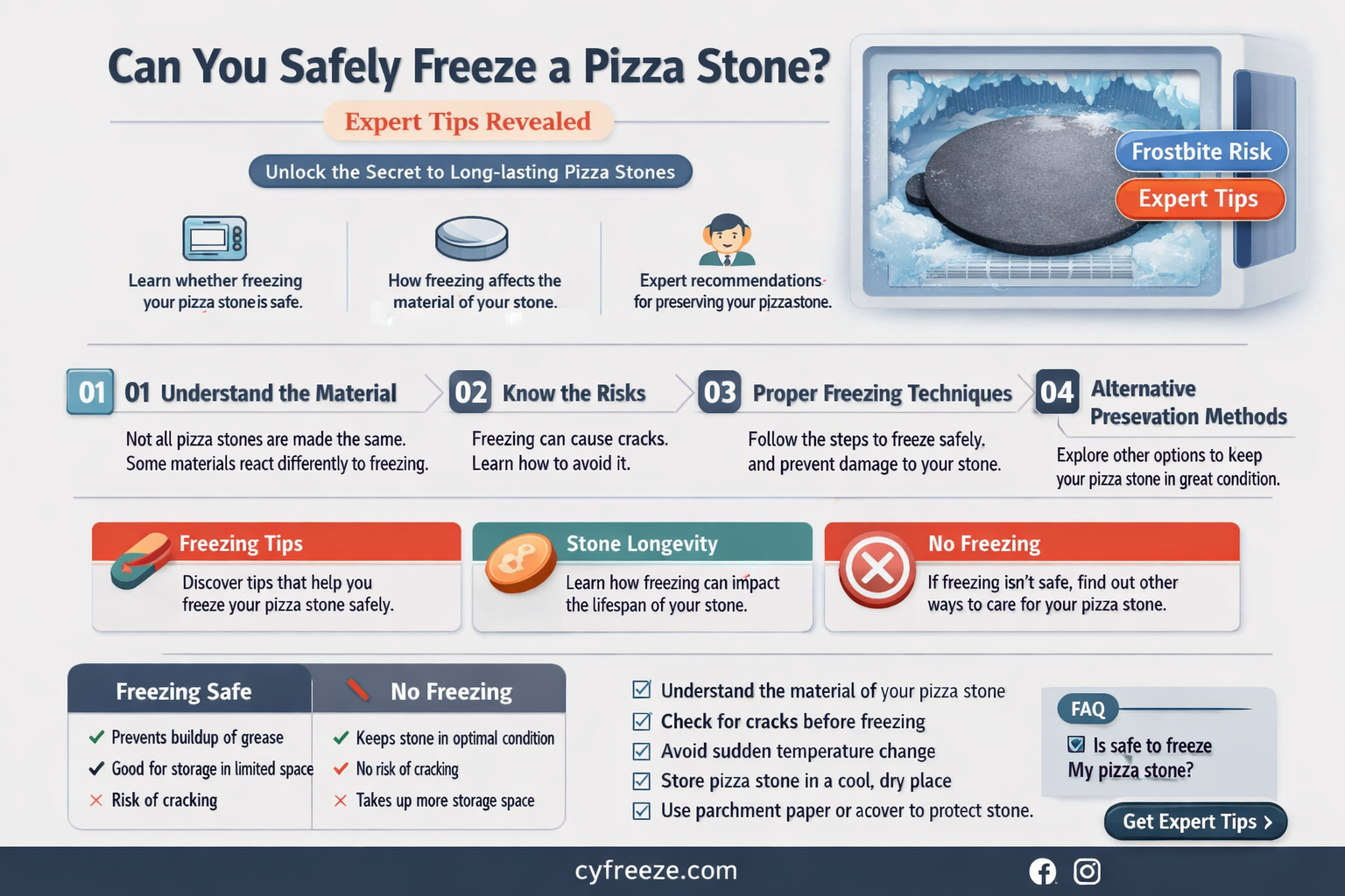 can pizza stone use in freezer