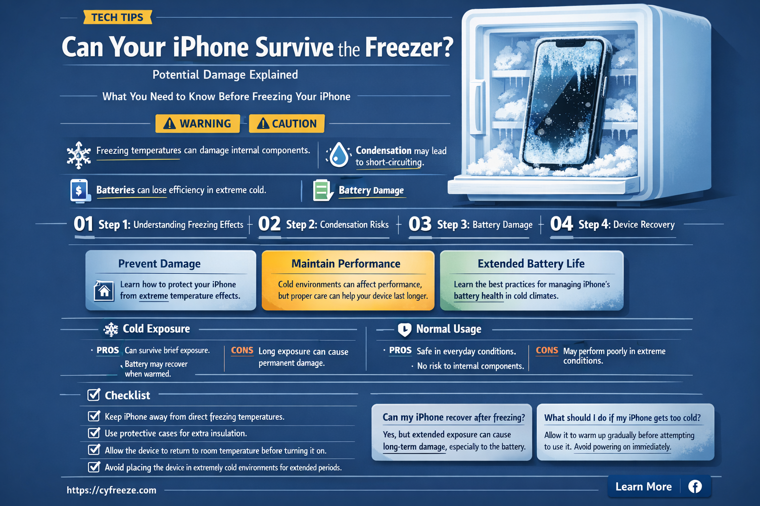 can i phone get damafed in freezer