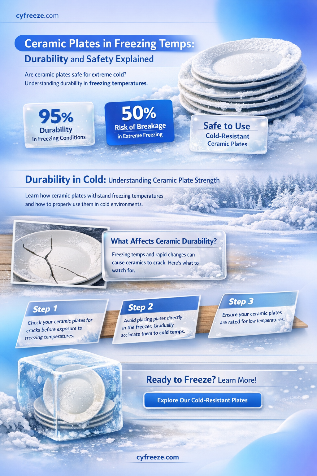 can ceramic plates withstand freezing temperatures