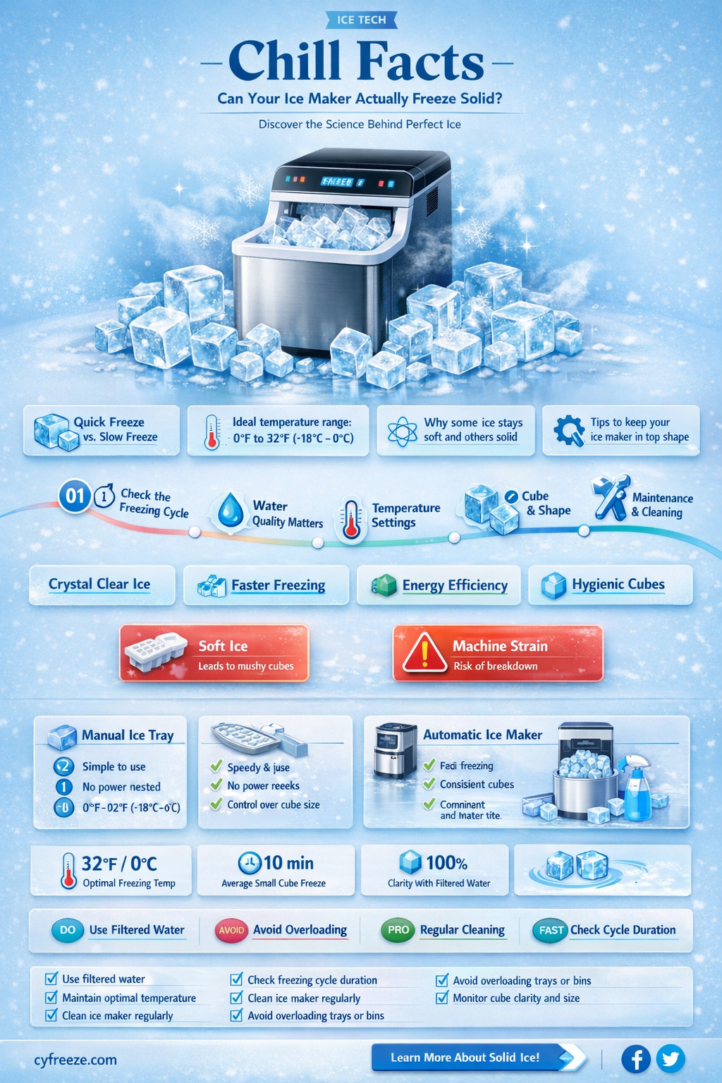 can an ice maker freeze solid
