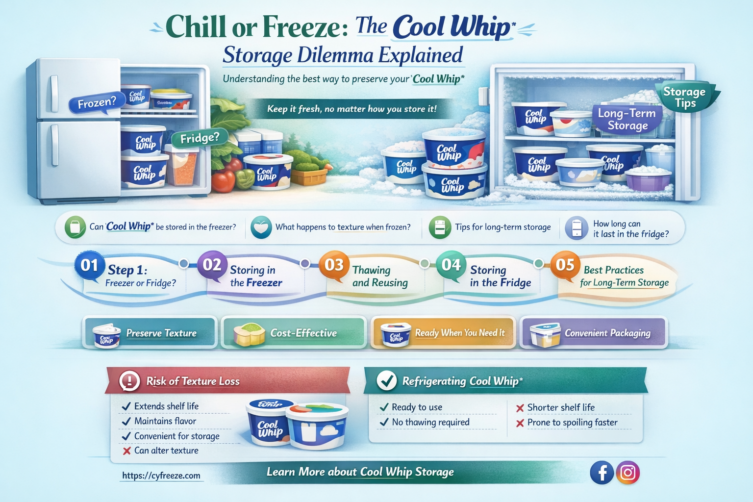 can i make cool whip the fridge or freezer