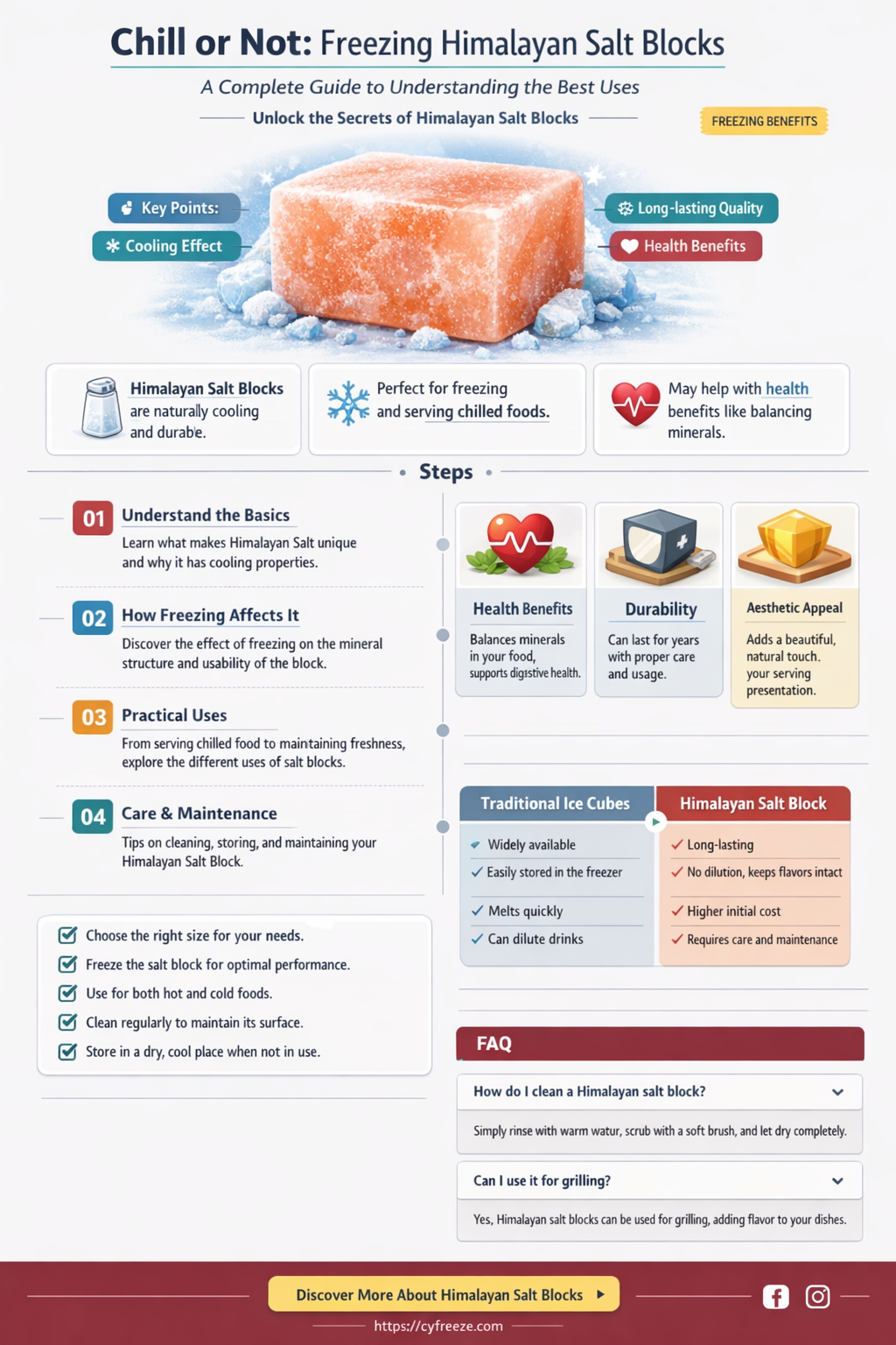can i put a himalayan salt block in the freezer