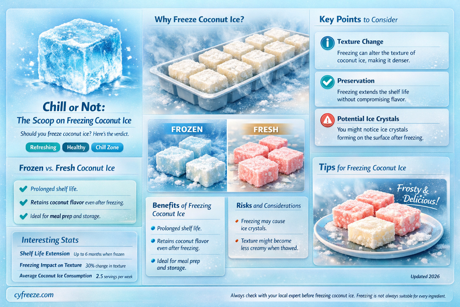 can i freeze coconut ice