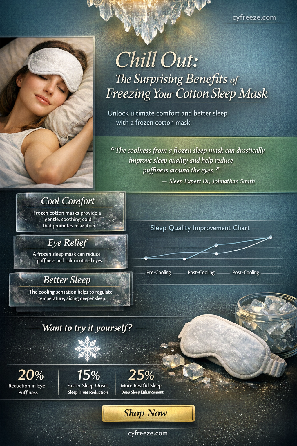 can i put a cotton sleep mask in the freezer