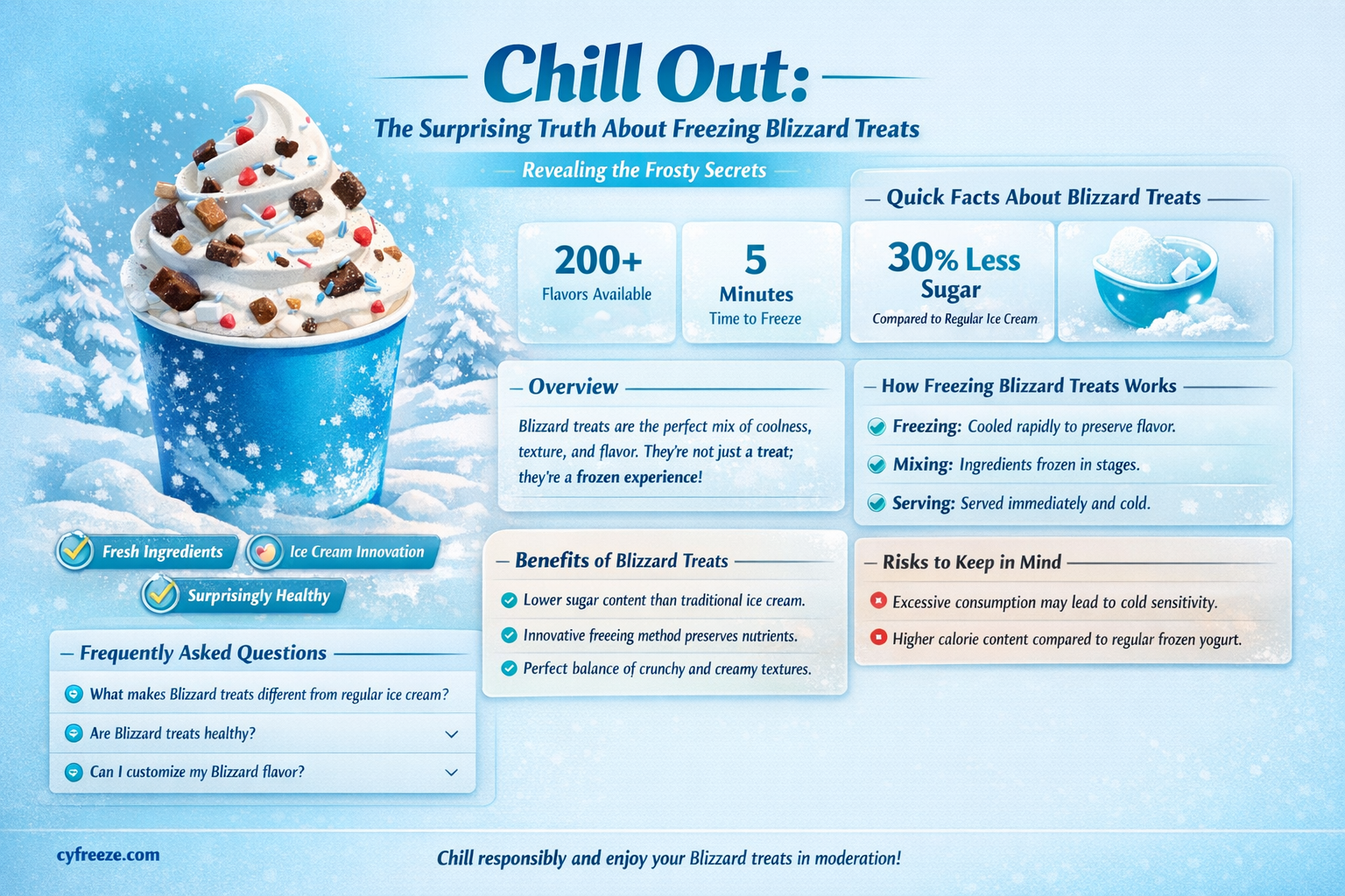 can i put a blizzard in the freezer