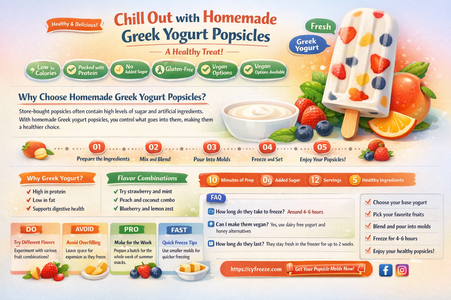can i freeze greek yogurt to make popsicle