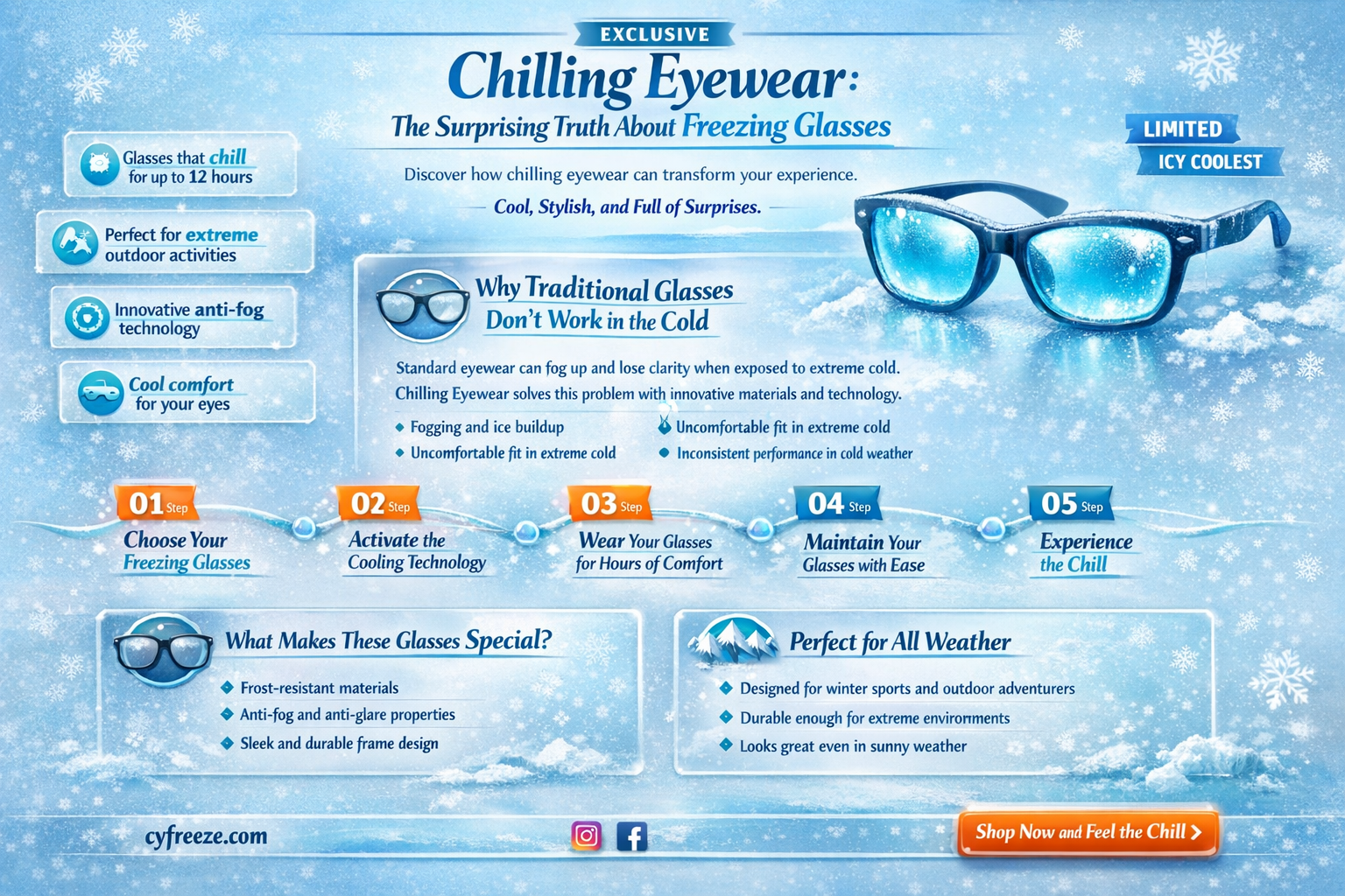 are you supposes to put glasses in freezer
