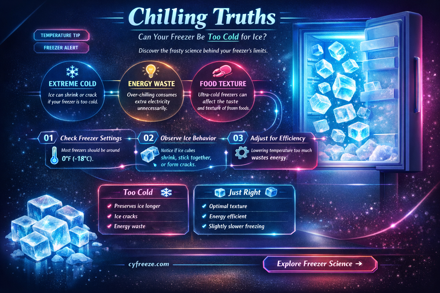can a freezer be too cold to make ice