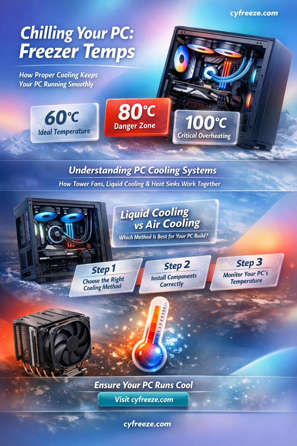 can i put a computer tower in the freezer