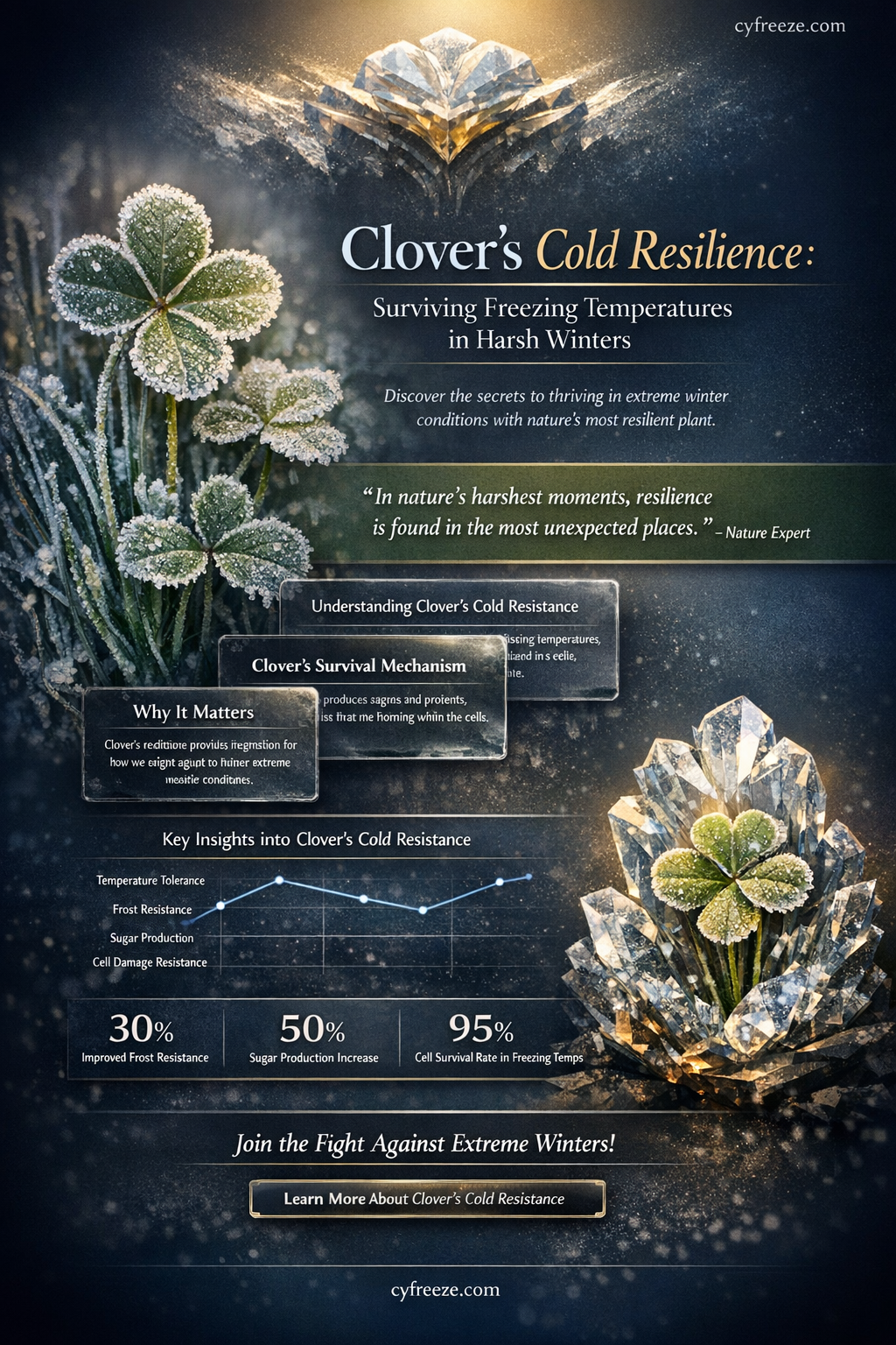 can clover tolerate freezing temperatures