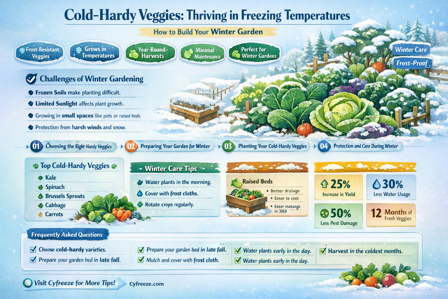 are there vegetables that grow in freezing cold temperatures