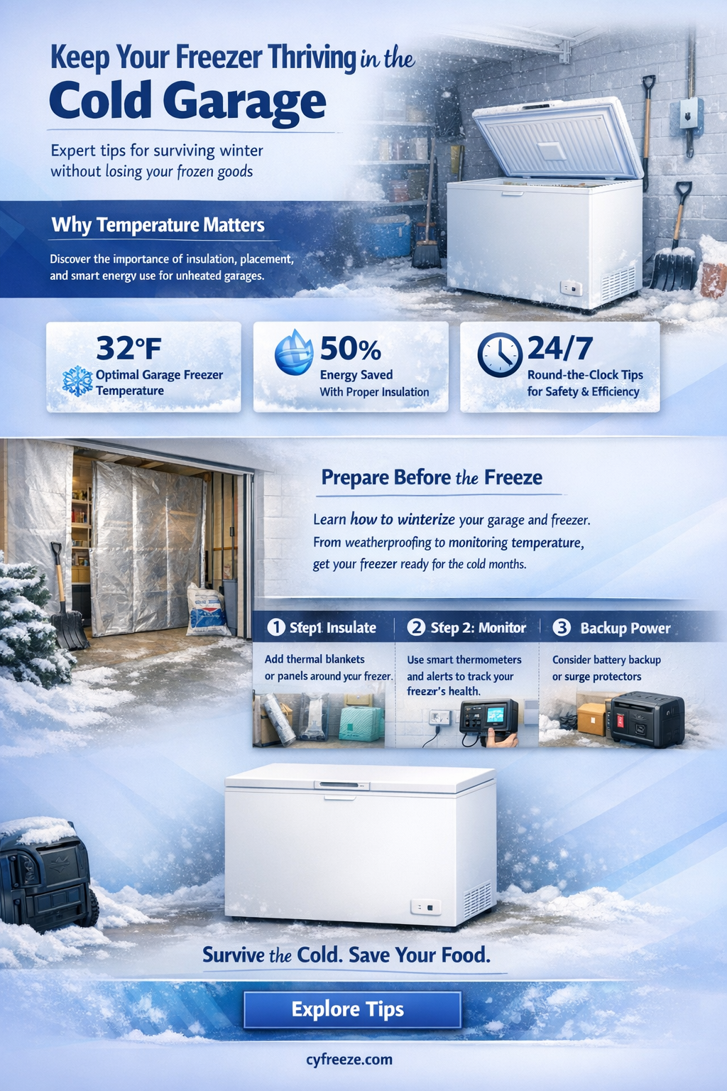 can a freezer be put in an unheated garage