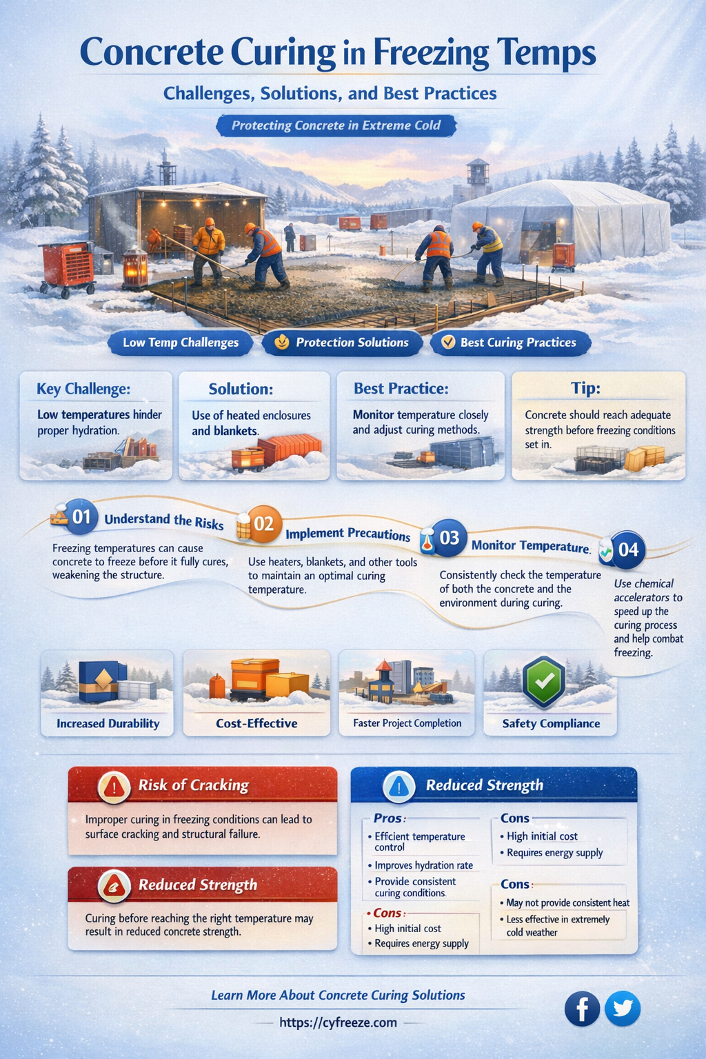 can concrete cure in freezing temperatures
