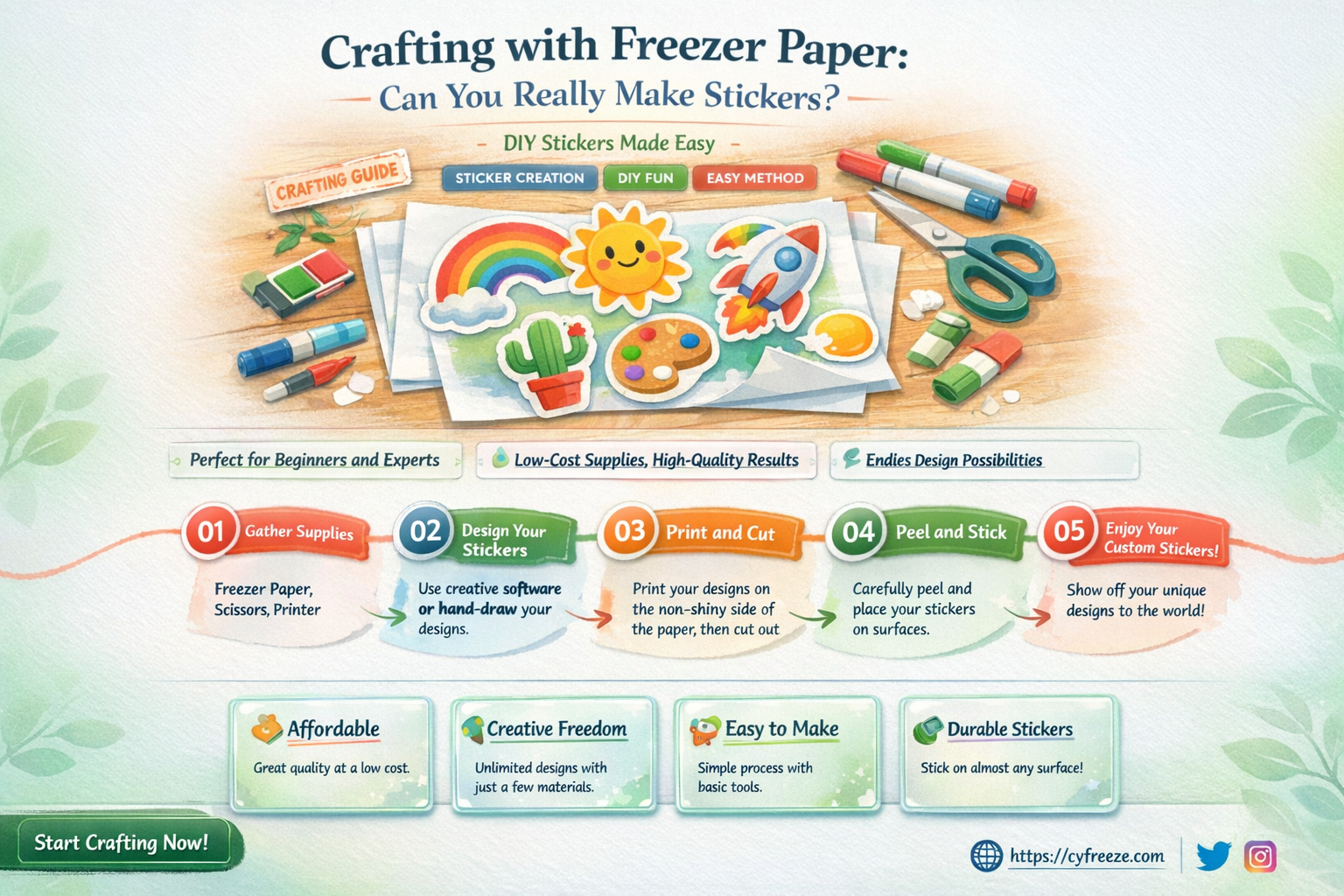 can i make a sticker out of freezer paper