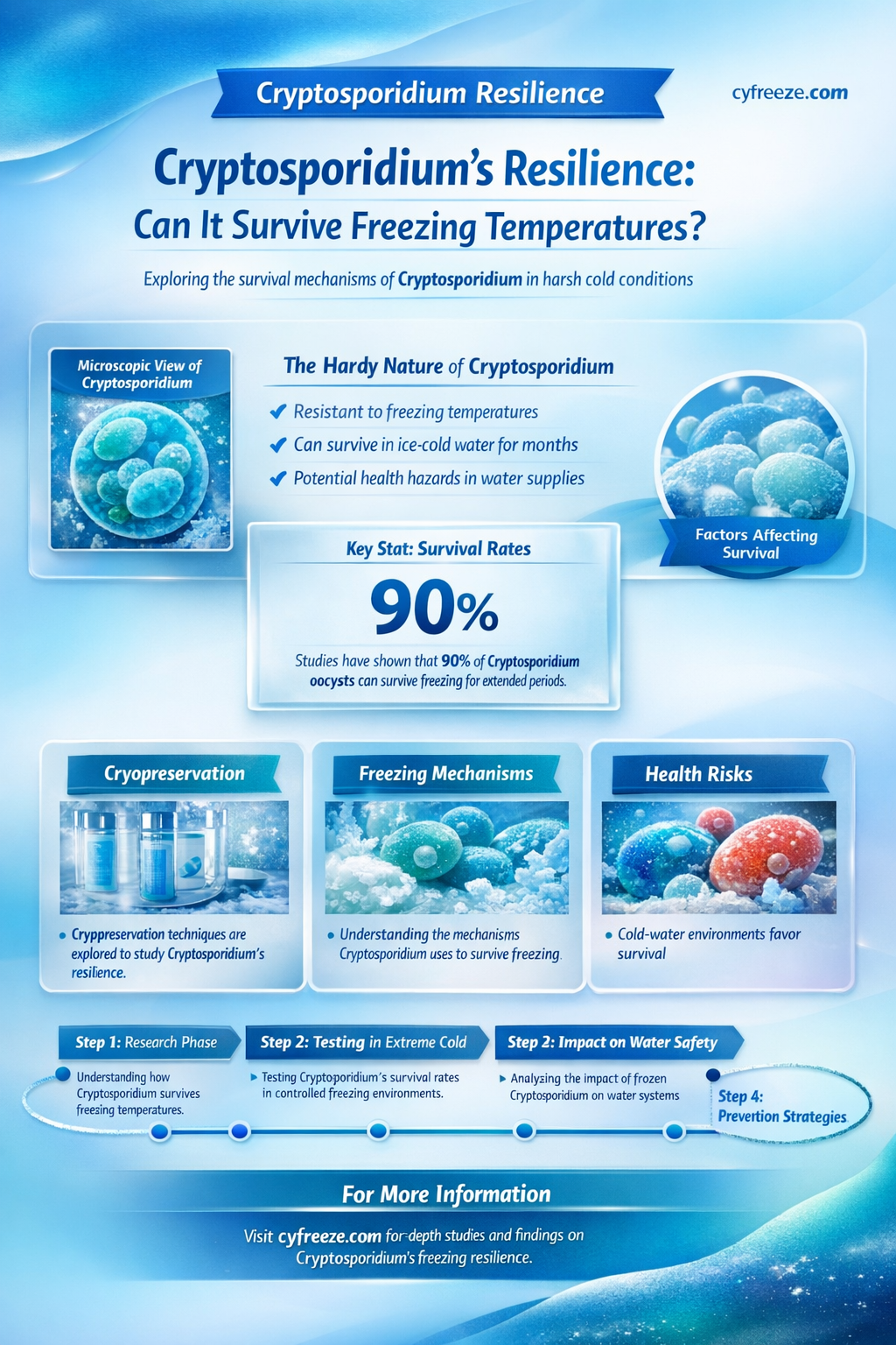 can cryptosporidium survive freezing temperatures