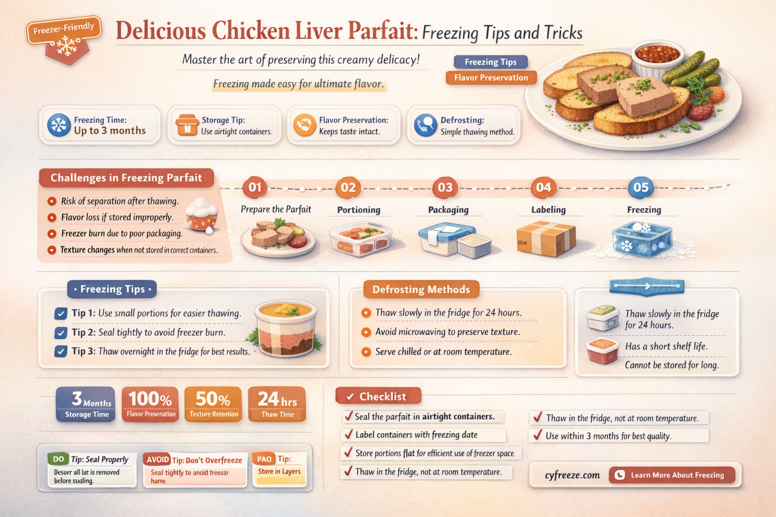 can i freeze chicken liver parfait
