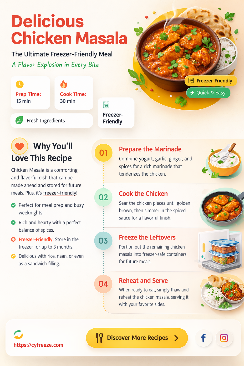 can i freeza chicken masala