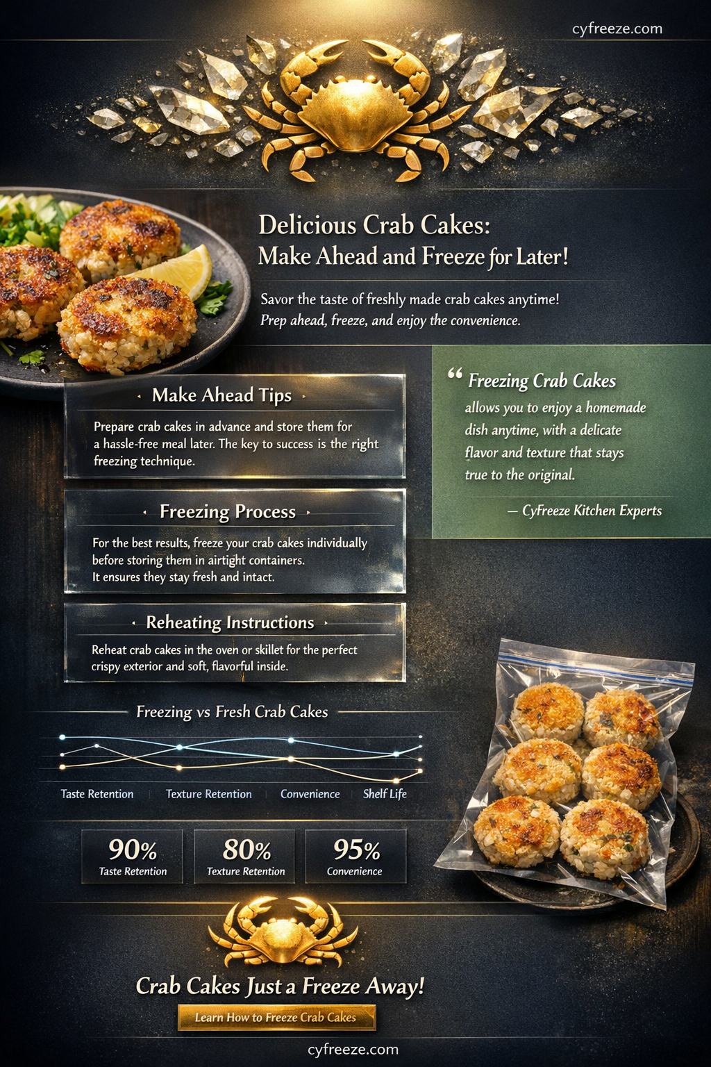can i make crab cakes and freeze them