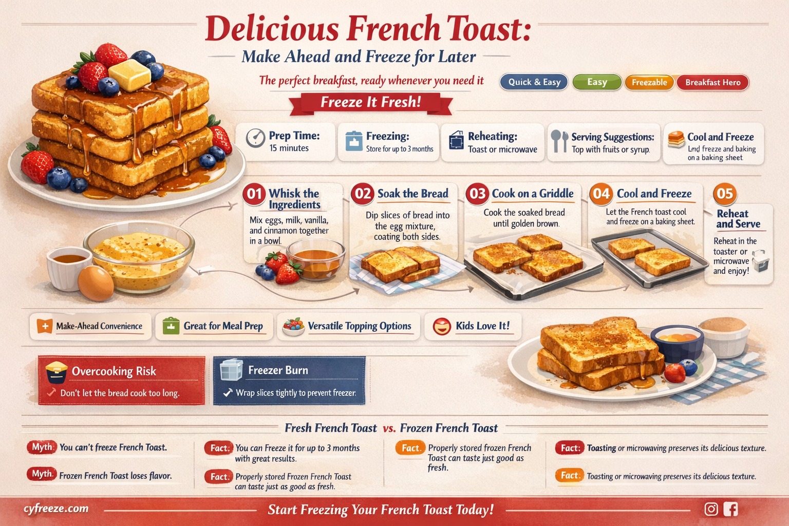 can i make french toast and freeze it