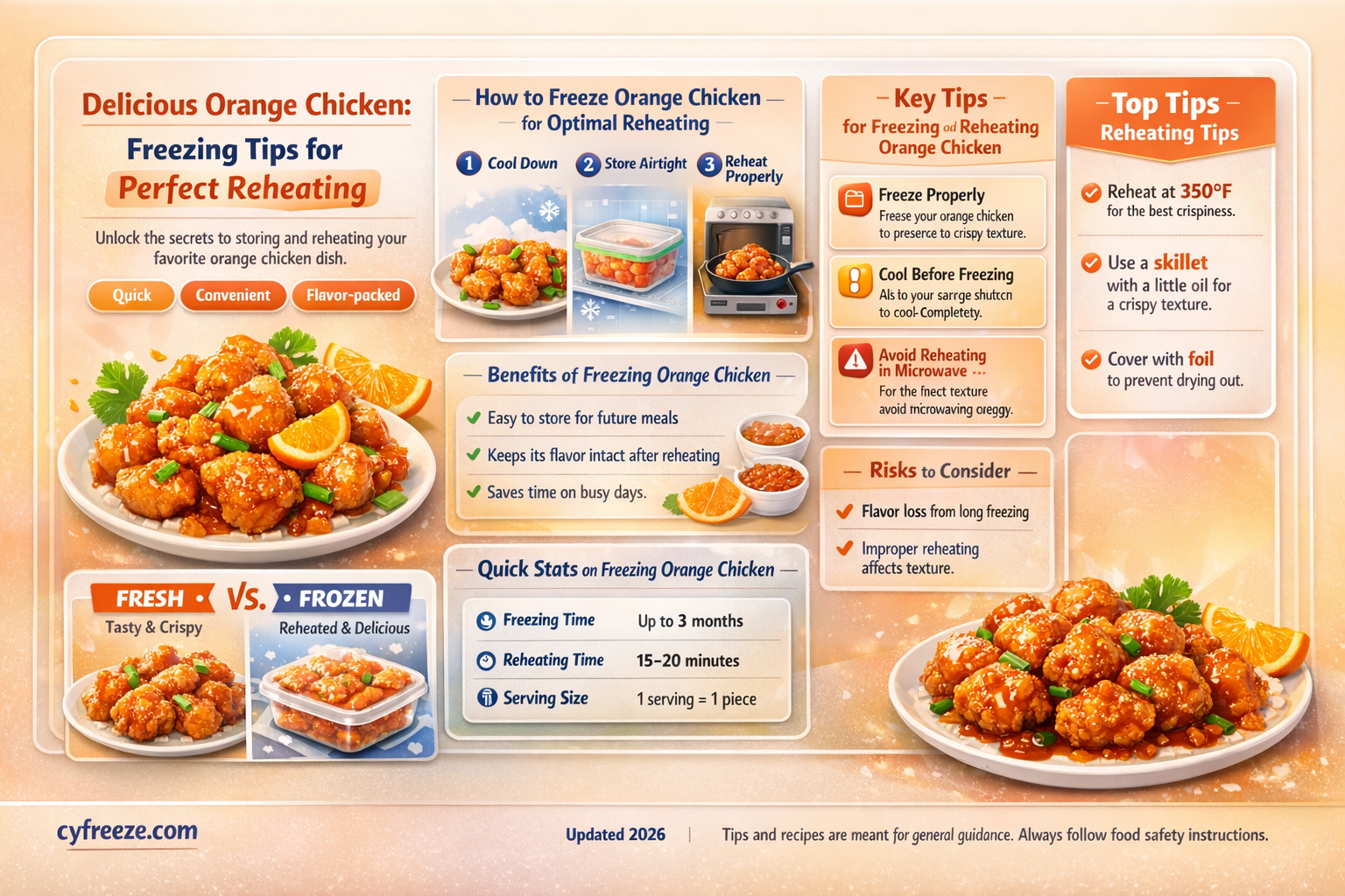 can i freeze orange chicken