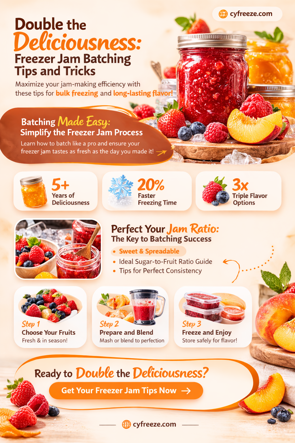 can i make a double batch of freezer jam