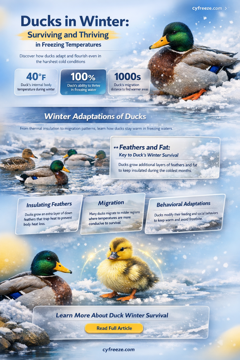 can ducks handle freezing temperatures
