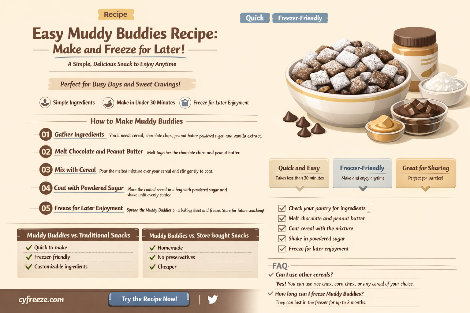 can i make and freeze muddy buddies