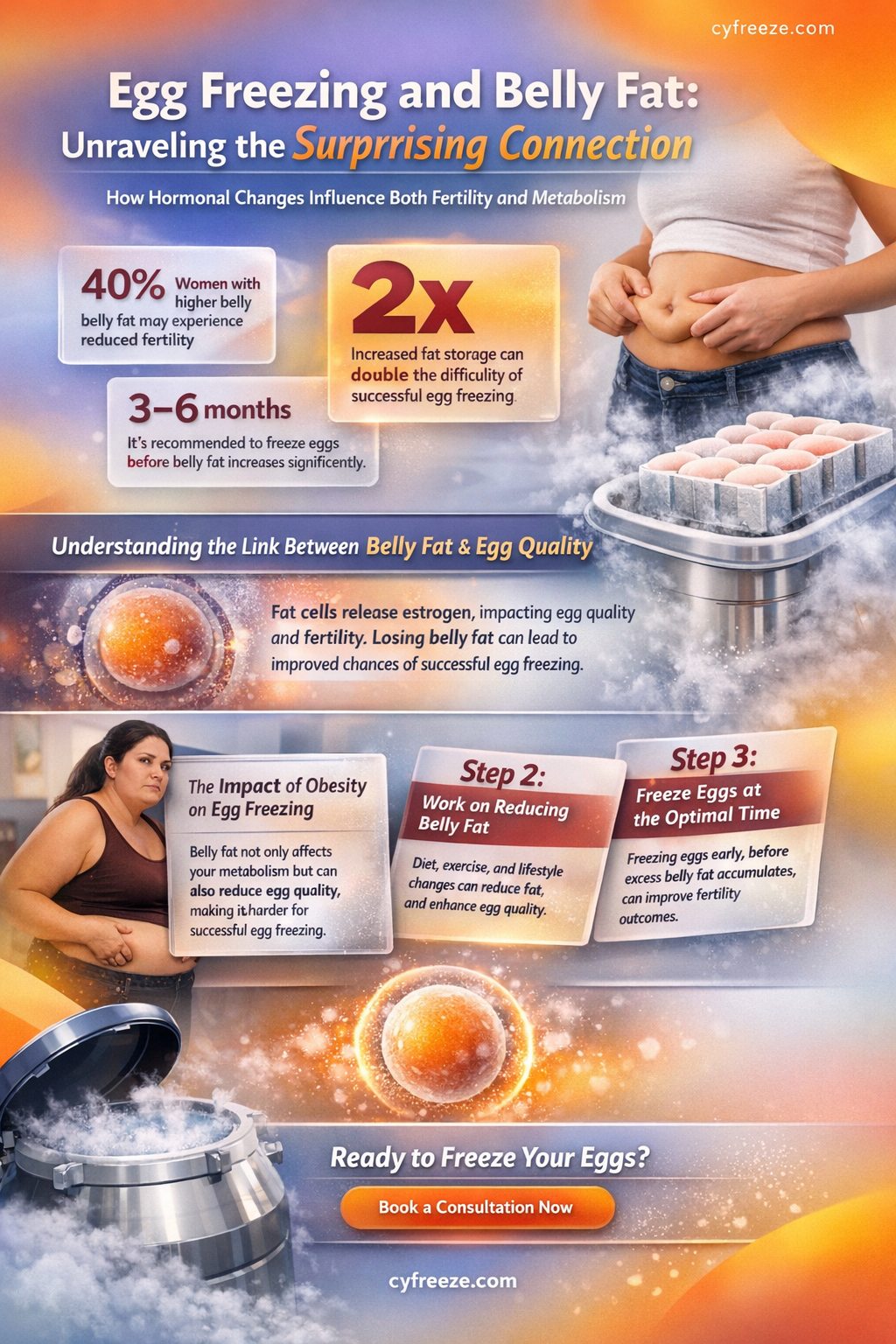 can freezing your eggs cause belly fat