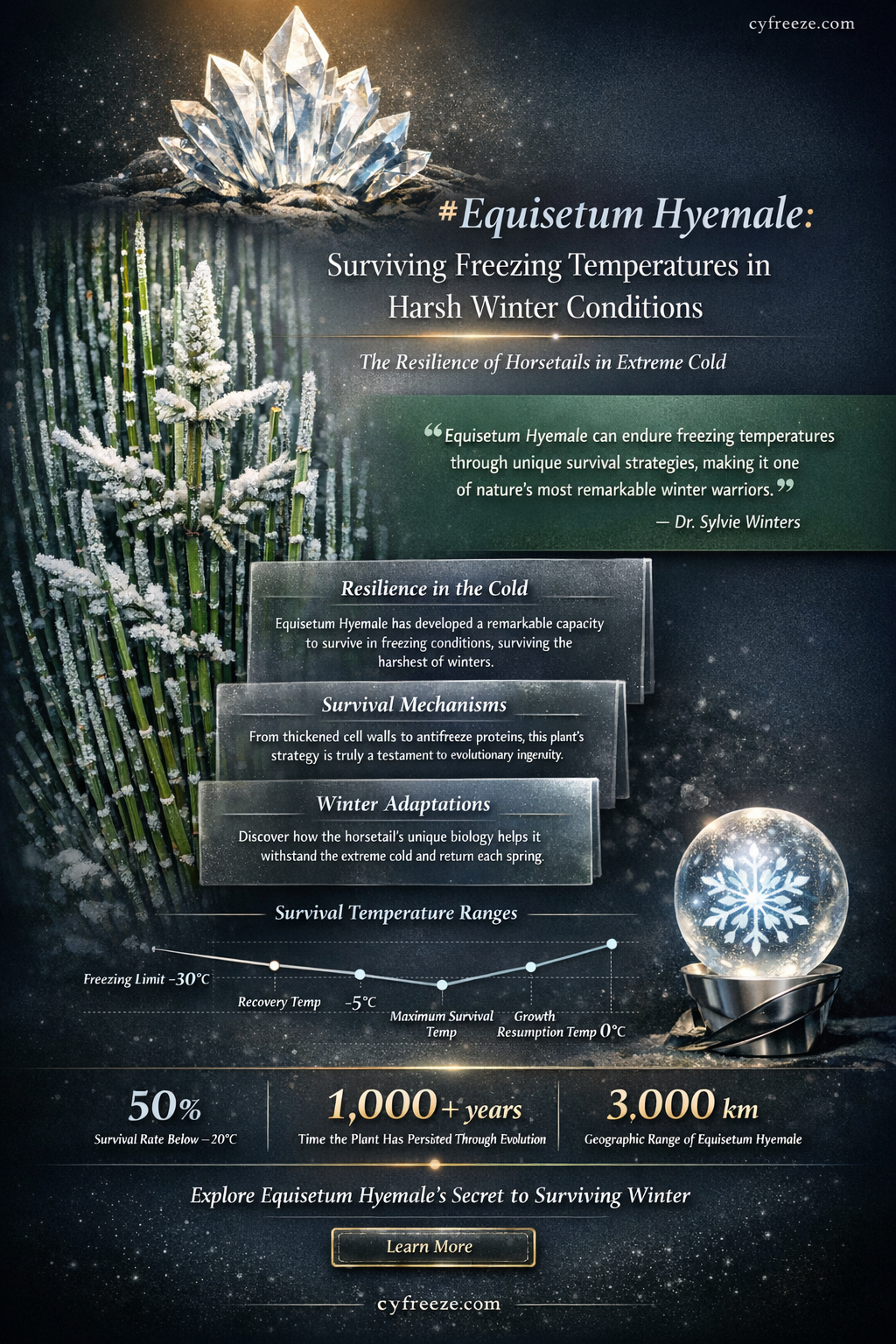 can equisetum hyemale withstand freezing temperatures
