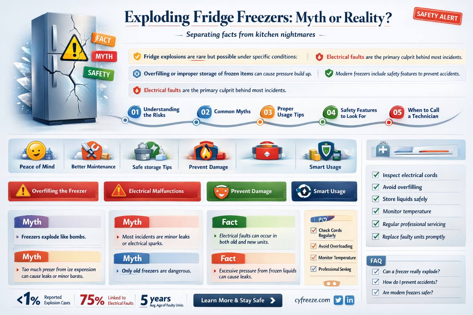 can a fridge freezer blow up