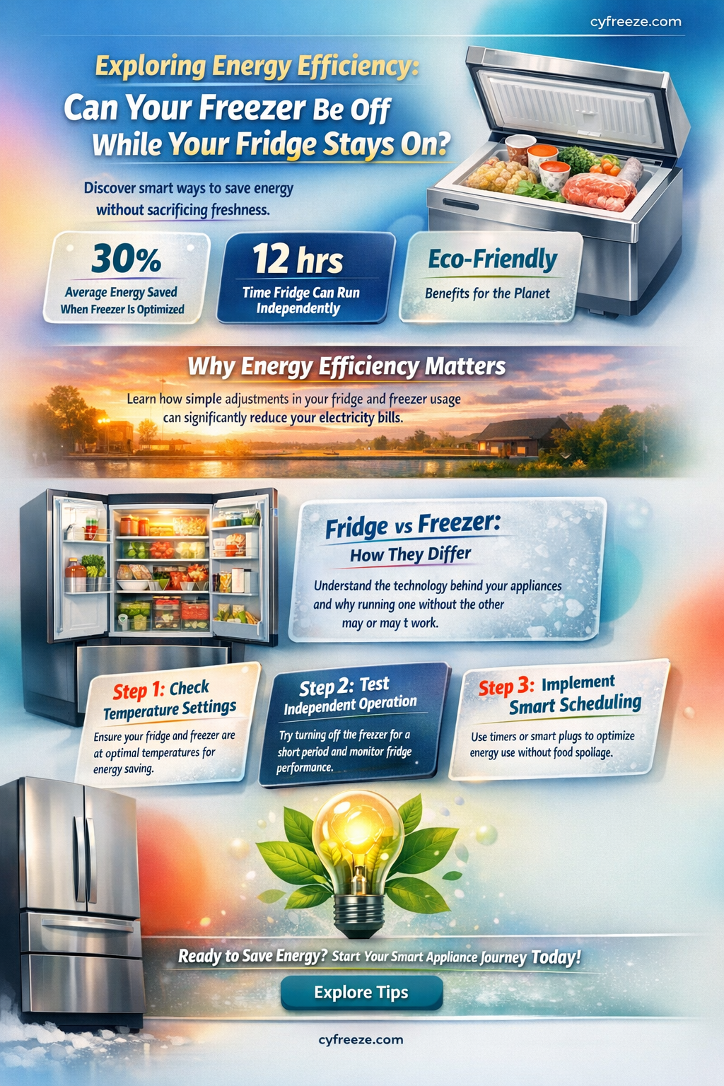 can a freezer be off while fridge