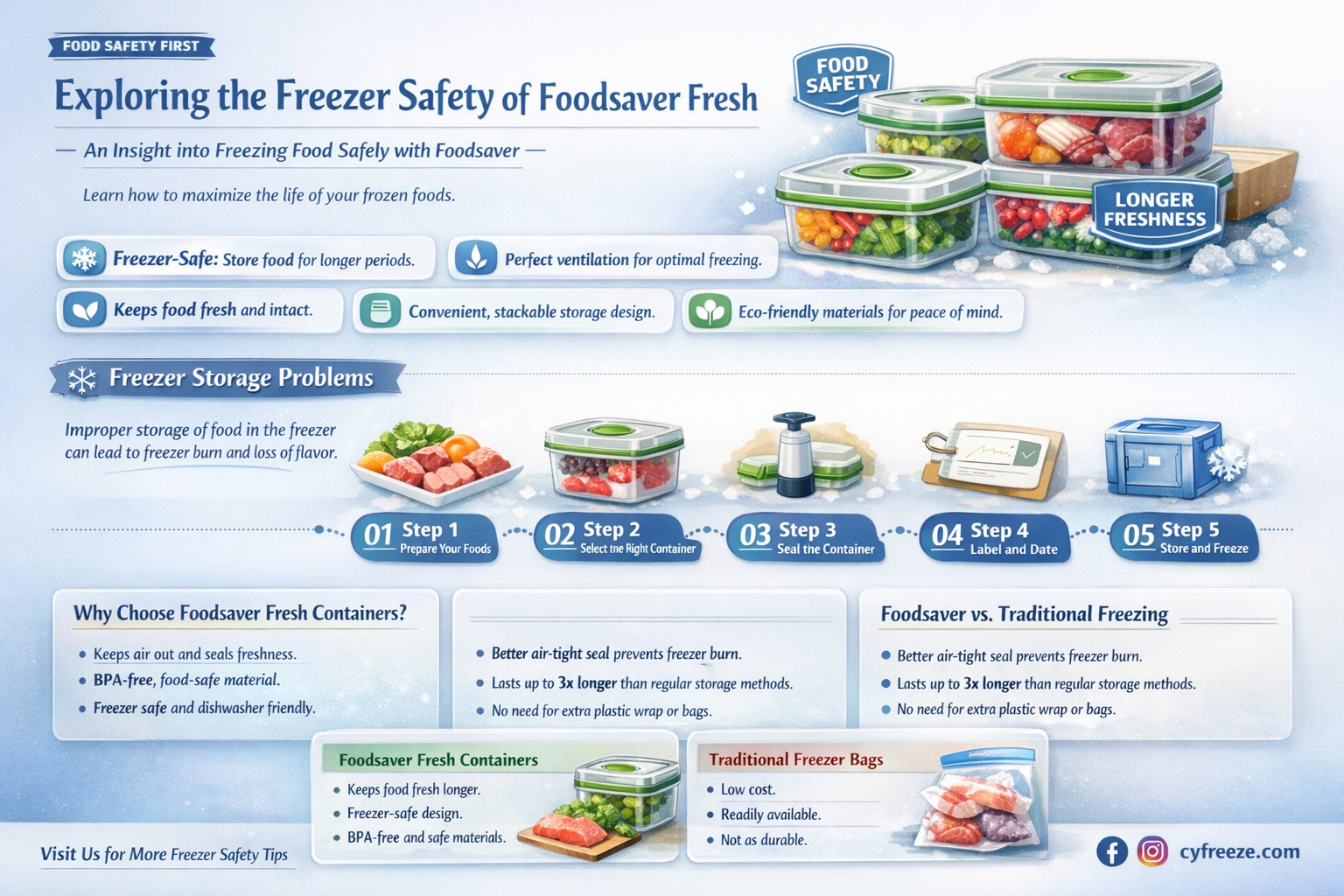 are foodsaver fresh containers freezer safe
