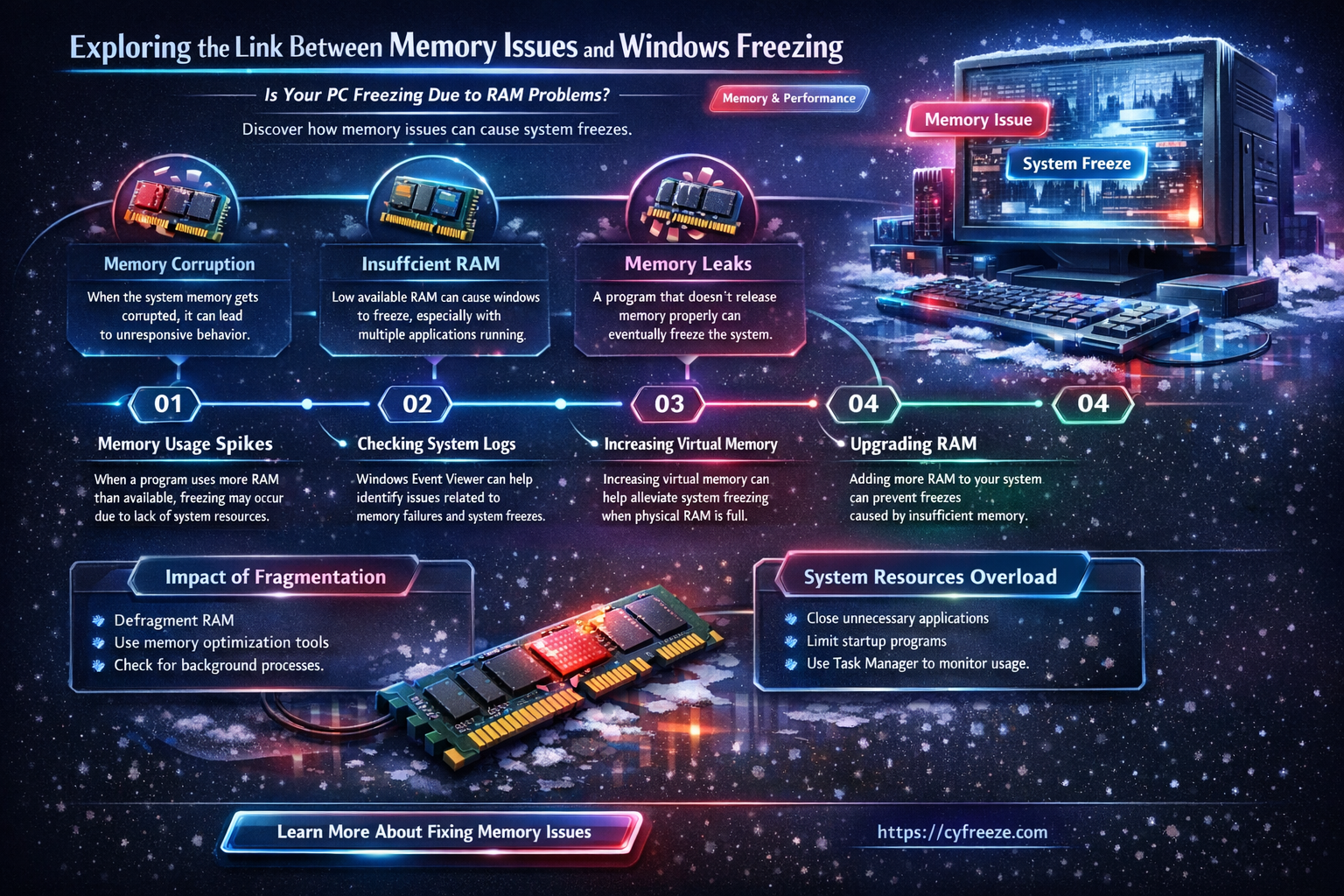 can bad memory make windows freeze for a second