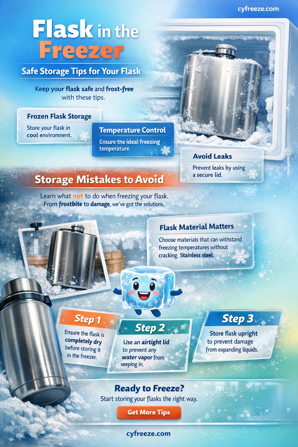 can i put a flask in the freezer