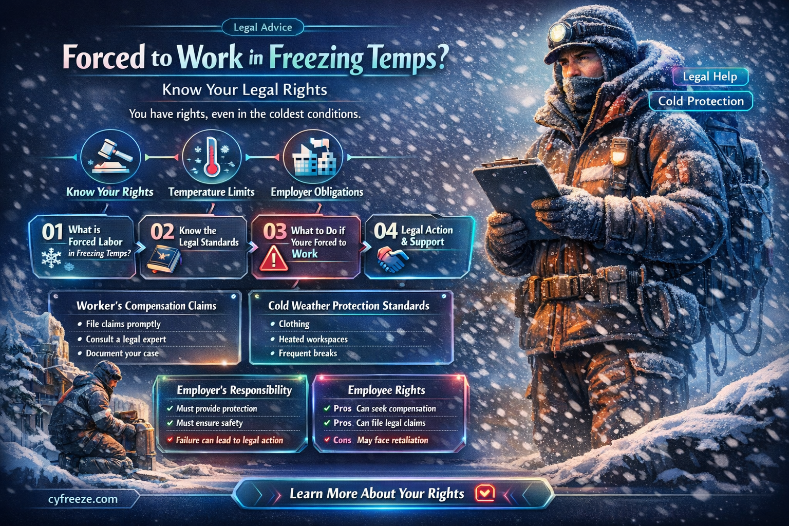 can i be forced to work in freezing temperatures