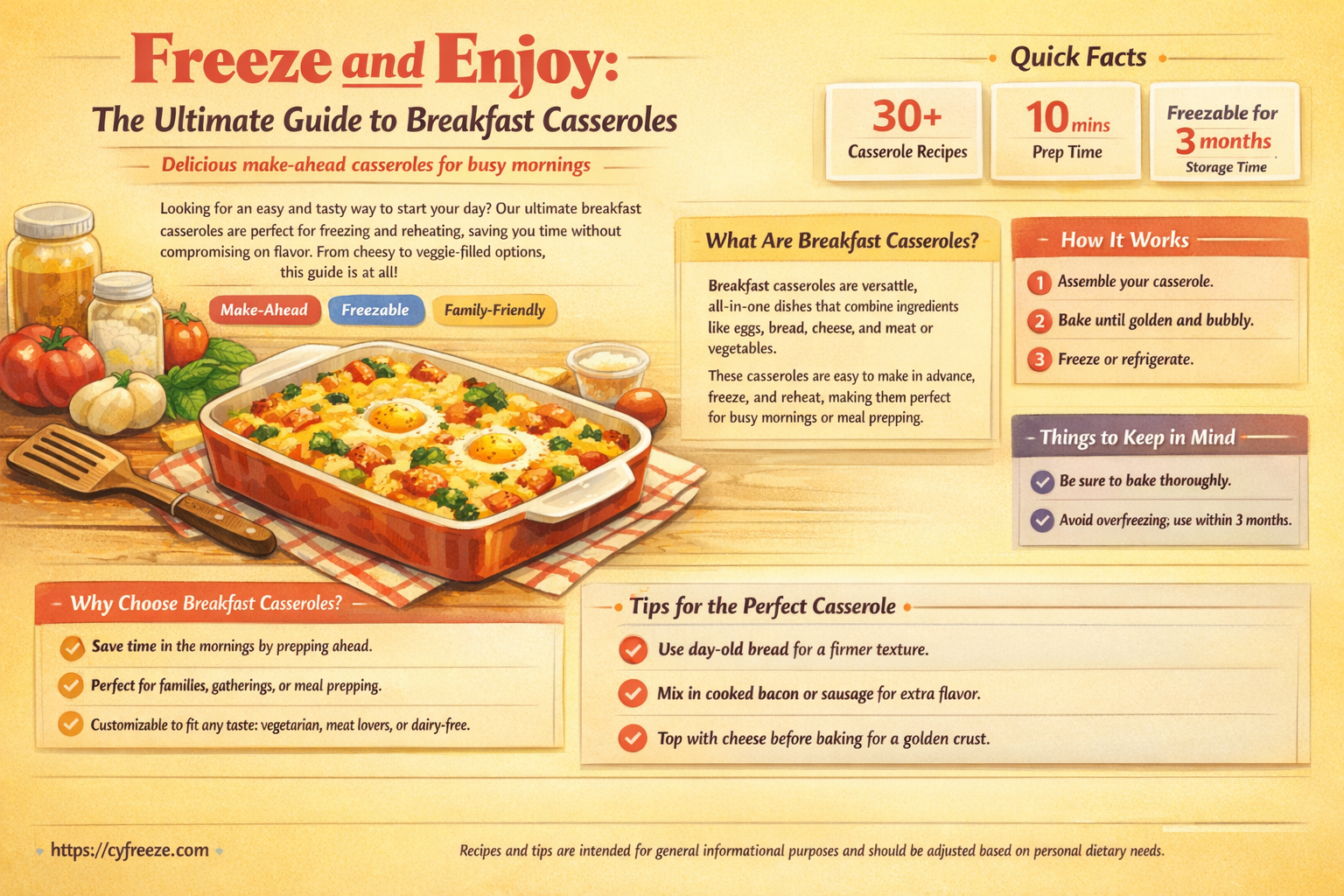 can i make a breakfast casserole and freeze it