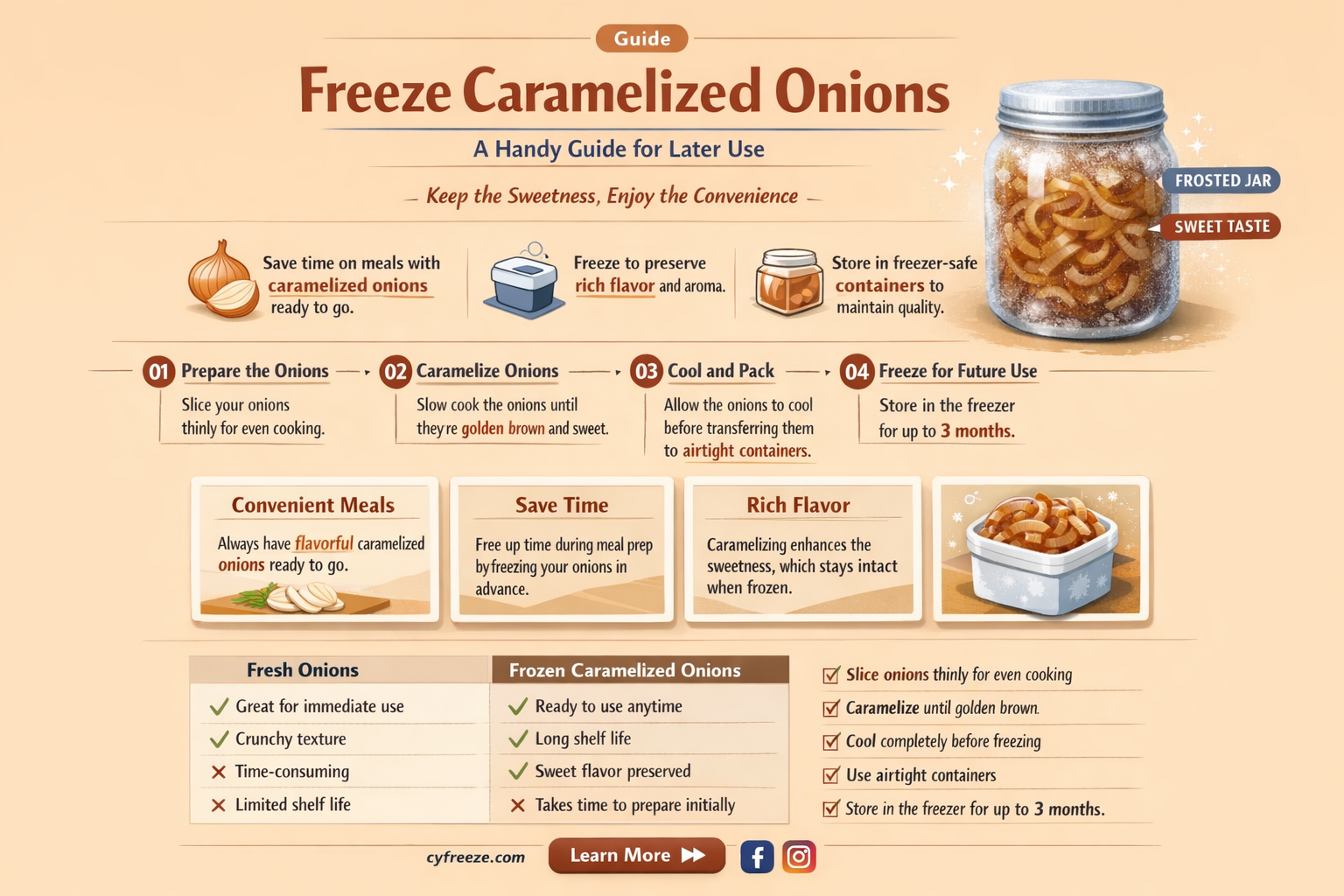can i freeze caramelized onions to use later