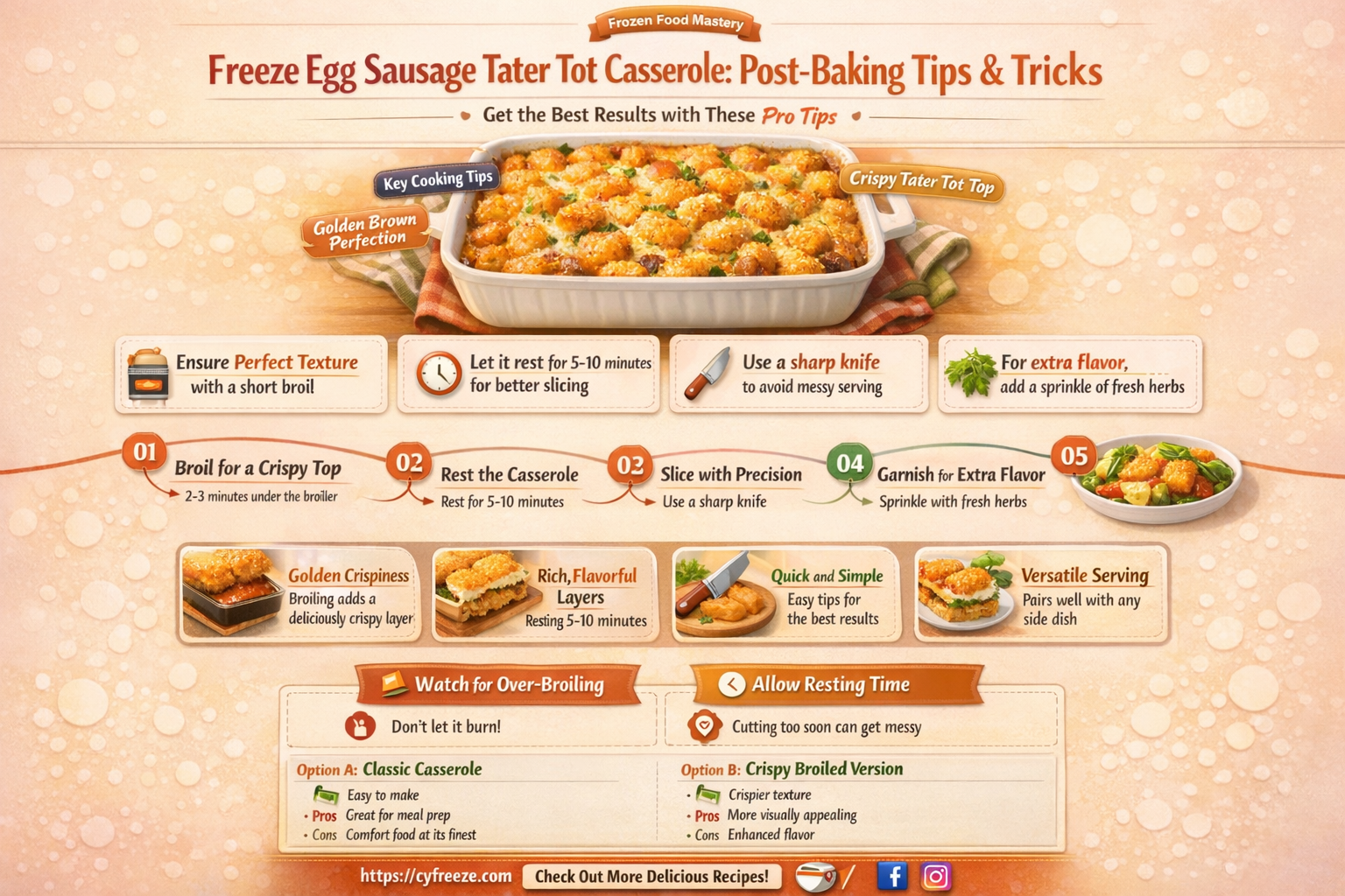 can i freeze egg sausage tater tot casserole after baking