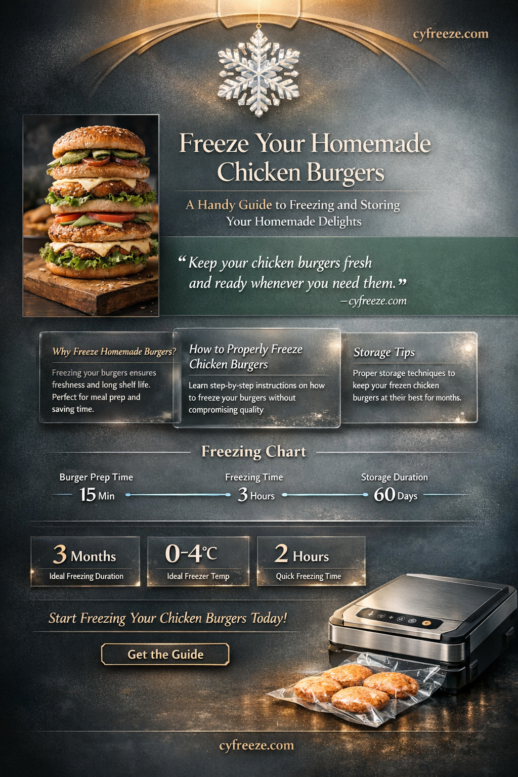can i freeze homemade chicken burgers