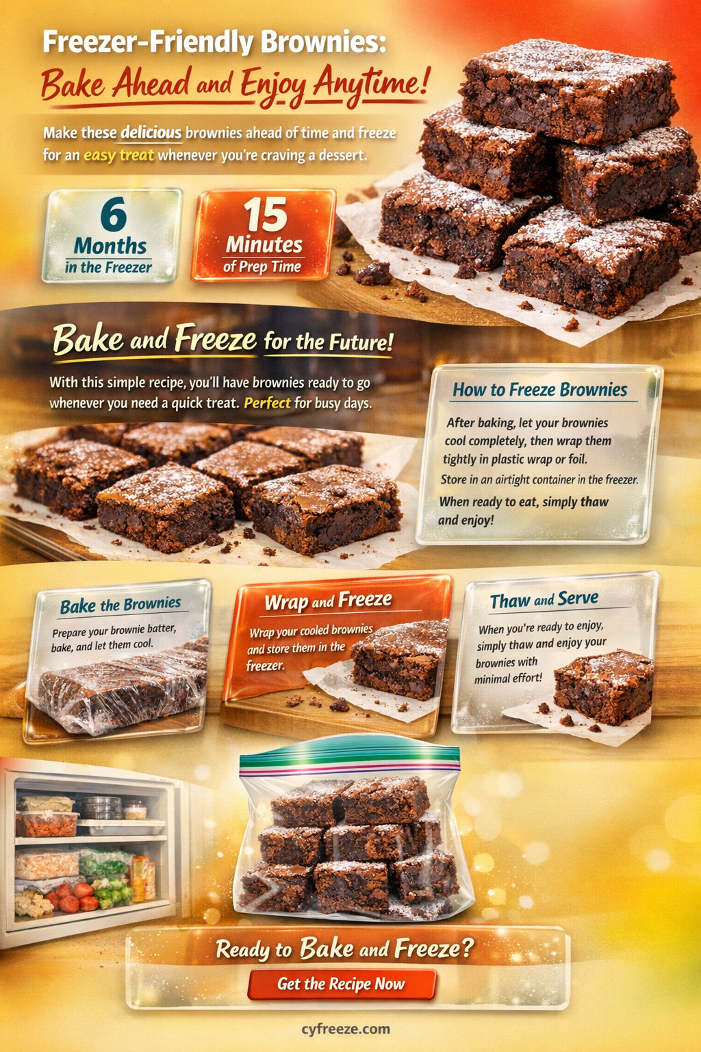 can i make brownies ahead and freeze
