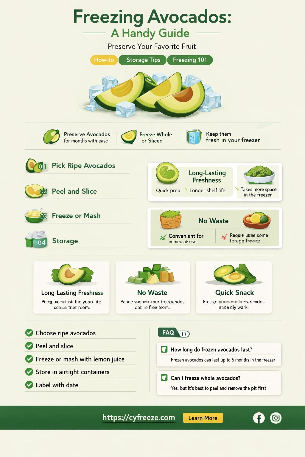 can i freeze avocados for later use