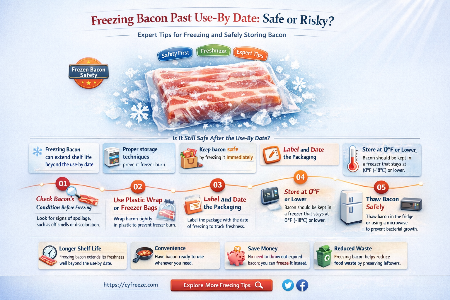 can i freeze bacon that only has use by date