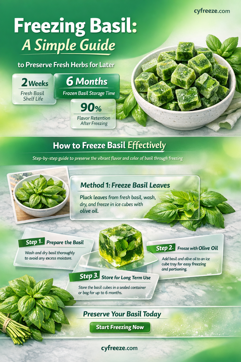 can i freeze basil to use later