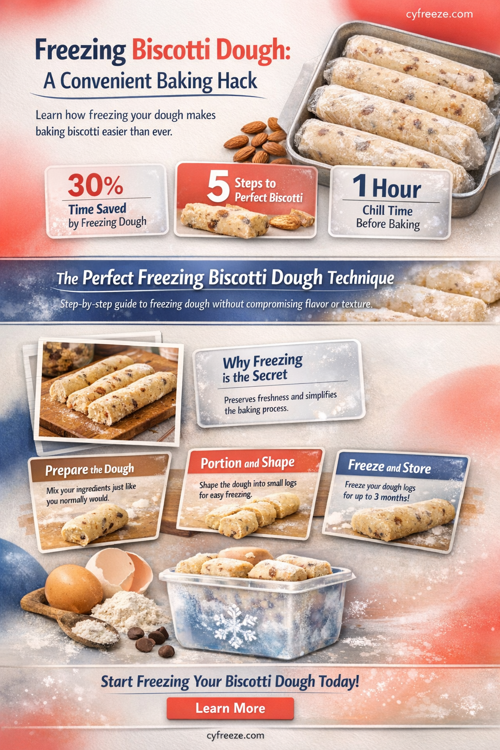 can i make biscotti dough and freeze