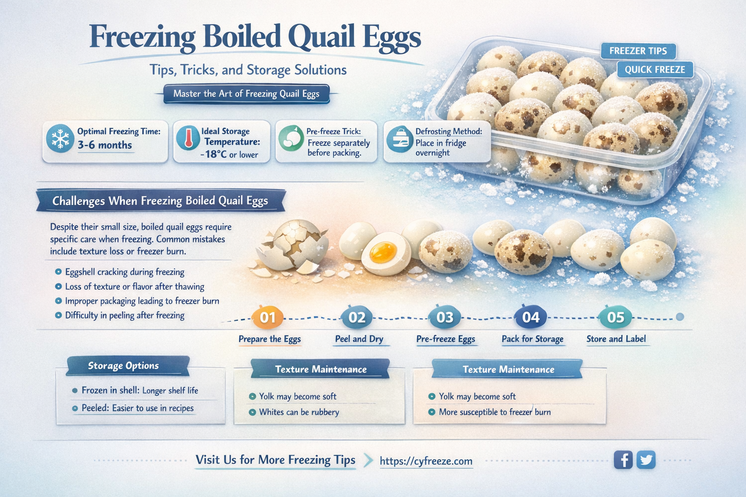 can i freeze boiled quail eggs